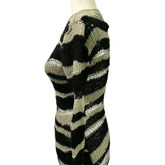 RtA Akamu Striped Mini Dress Size Small $395 Silk Cotton Semi Sheer Designer - Picture 7 of 15